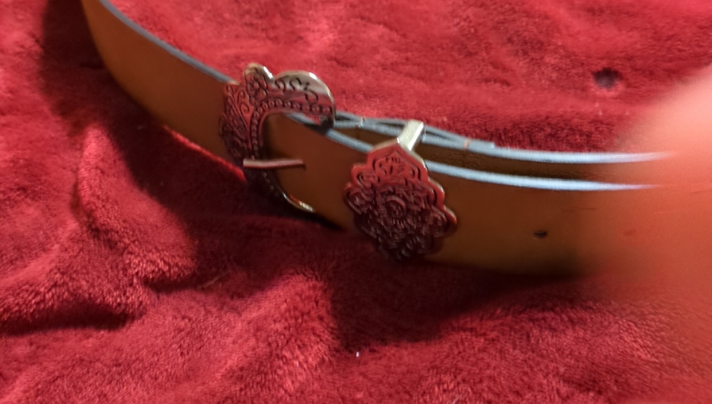 Elegant Tan Belt with Silver Buckle